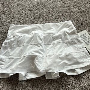 White Lululemon Pace Rival MR Skirt